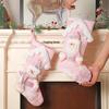 Cross-Border Pink Cartoon Christmas Stockings: Festive Candy Sock Gift Bags & Ornaments