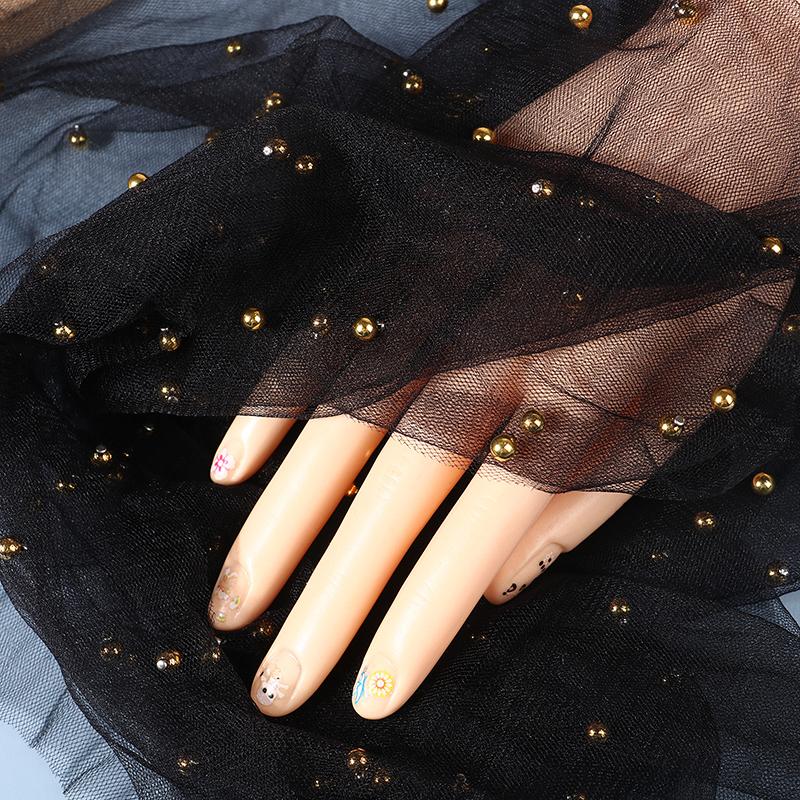 Nail Photos Shooting Props Gauze With Pearl Photography Background Tulle Items Fotografia Backdrops Decoration Materials