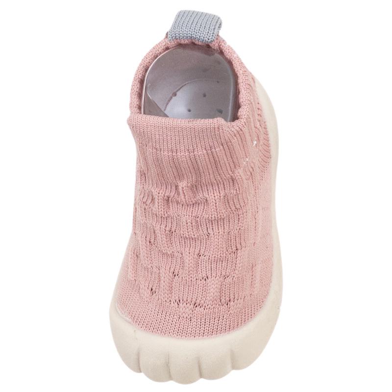 Soft Sole Non-slip Baby Walker Shoes - Solid Color Floor Socks for Boys & Girls, Ideal for Spring & Autumn Pre-walking.