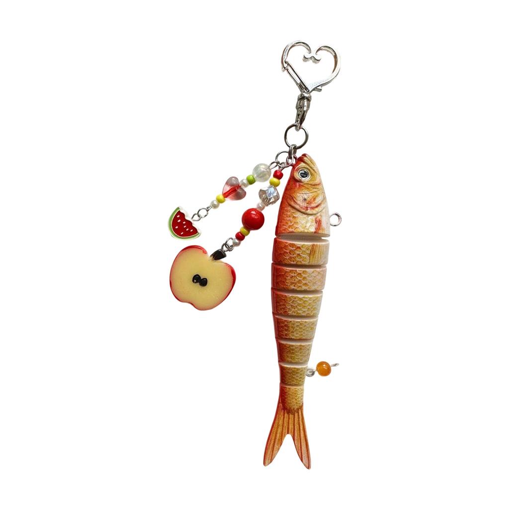 Cute Fish Keychain Durable Alloy Resin Charm Lightweight Portable Accessory For Keys Bags Gift Idea