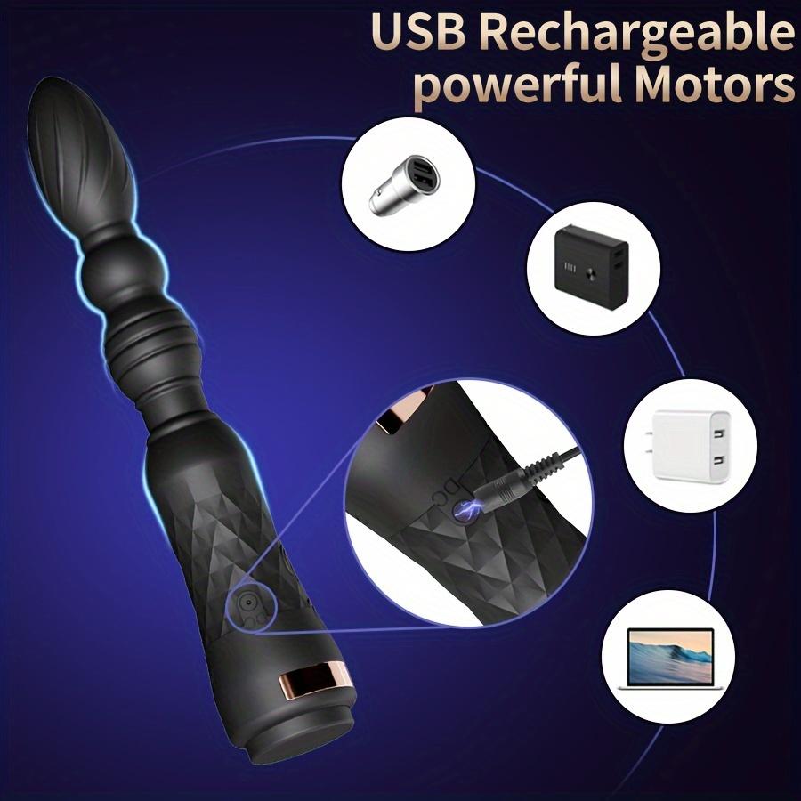 Vibrating Butt Plug Anal Beads Flexible Butt Plug Prostate Massage Anal Plug Stimulator Masturbator Adult Sex Toy for Men Women