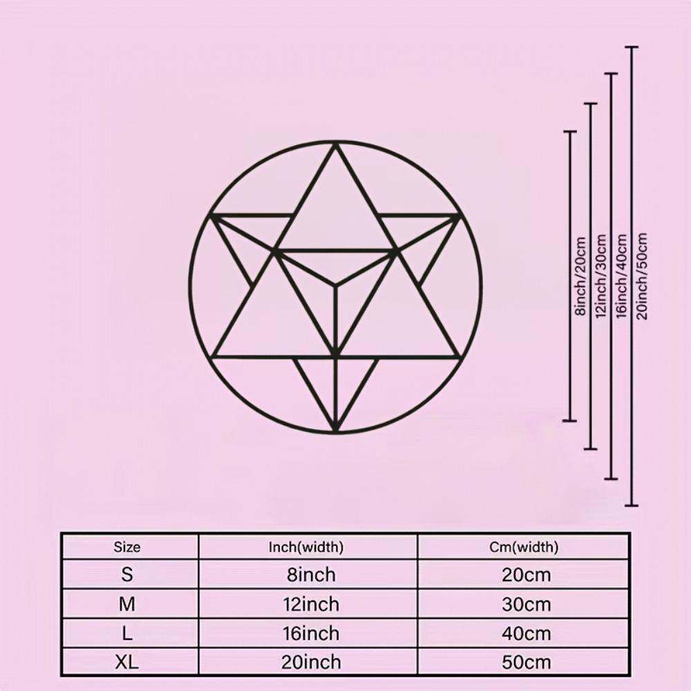 

1pc Merkabah Metal Wall Art Sacred Geometric Home Decor Living Room Party Scene Gift L-15.75inch