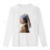 Girl With A Pearl Earring Art Print T Shirt For Unisex Fashionable And Unique Design Vintage Washed Slightly Stylish Homme