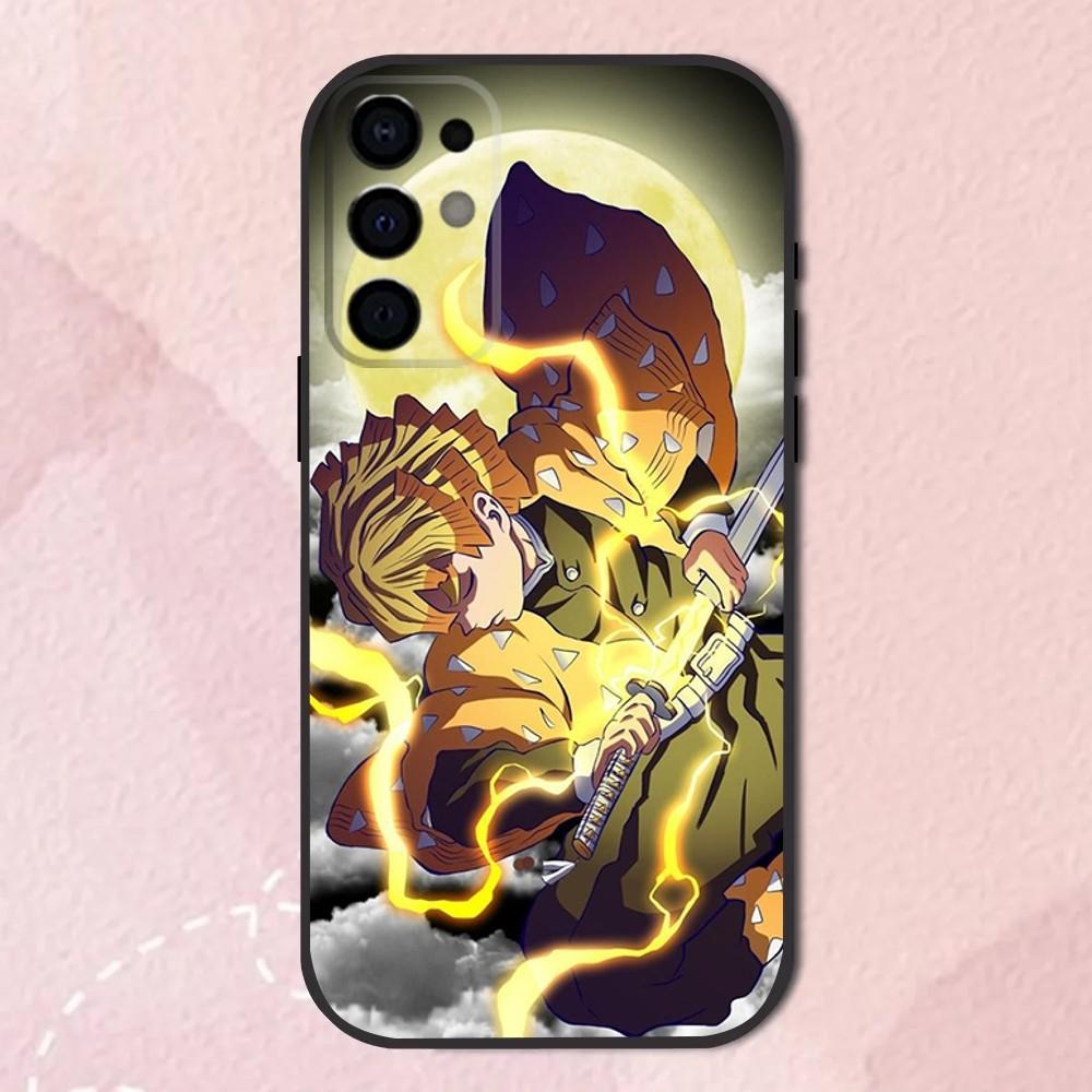 

Anime Zenitsu Agatsuma Phone Case For Samsung S24,S21,S22,S23,S30,Ultra,S20,Plus,Fe,Lite,Note,10,9,5G Black Soft Cover Samsung S30plus5G