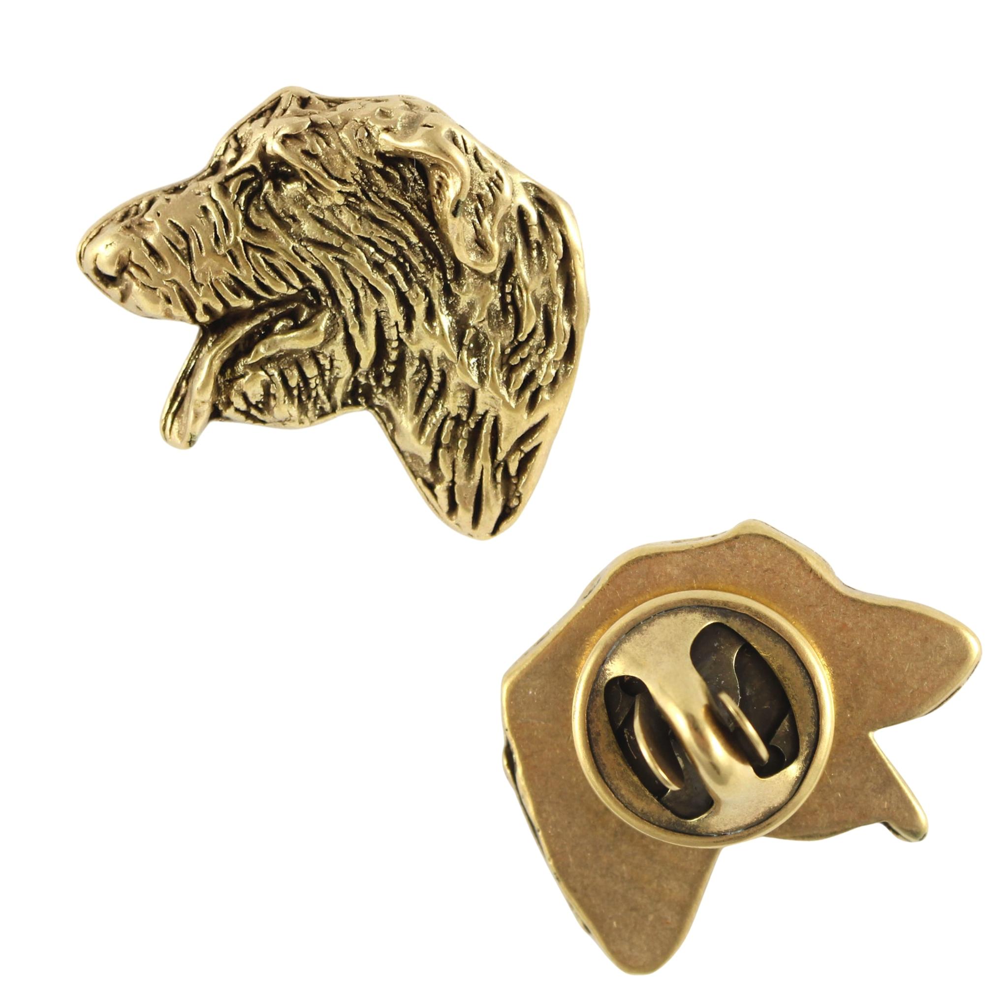 

Irish Wolfhound II - Dog brooch in decorative box, elegant gold-plated pin, Art-Dog brand jacket pin