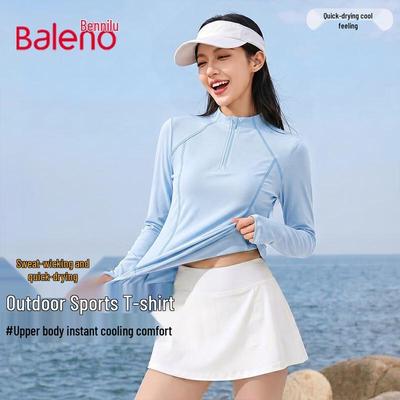 Baleno Half-Zip Quick-Dry Long-Sleeve Sports T-Shirt
