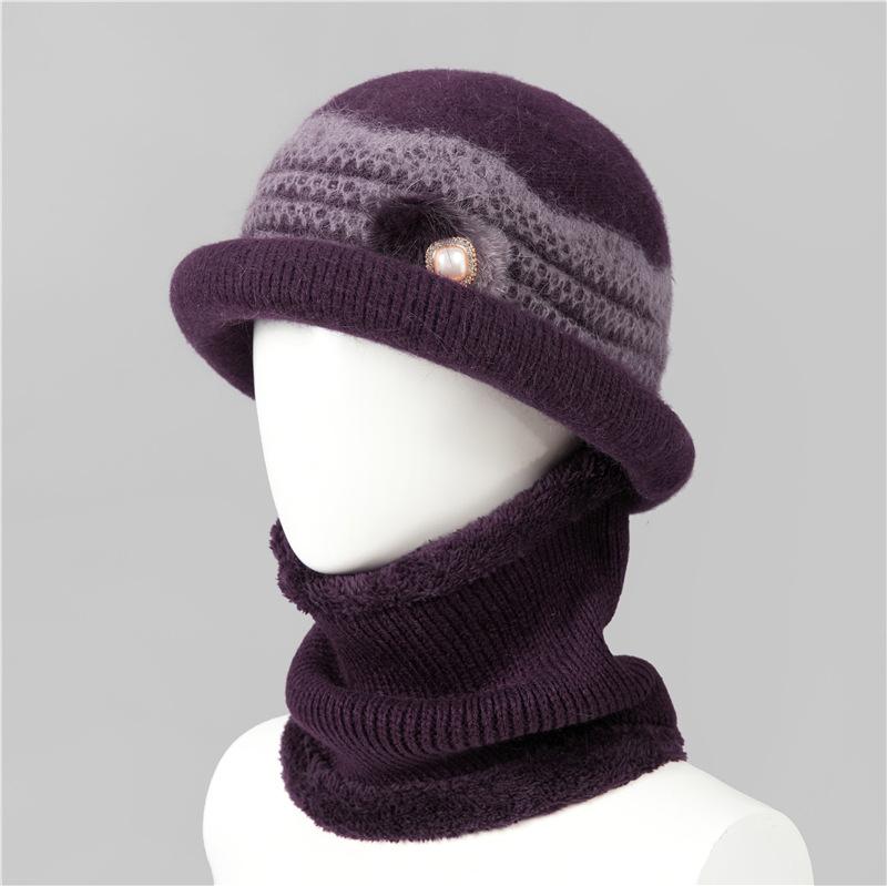Hat women's winter new mother-in-law hat fleece warm wool hat