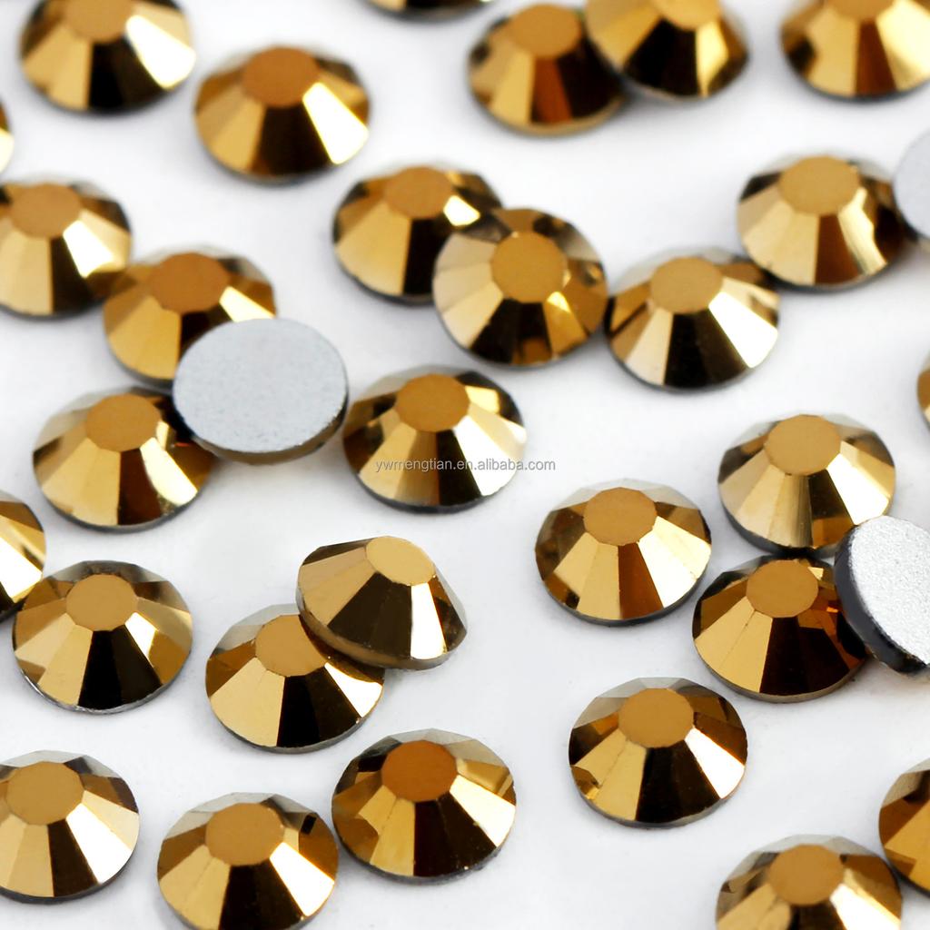 Flatback Loose Rhinestones Glass Glue on Eco-Friendly 12 Facets Bulk 1440pcs for Nail Art
