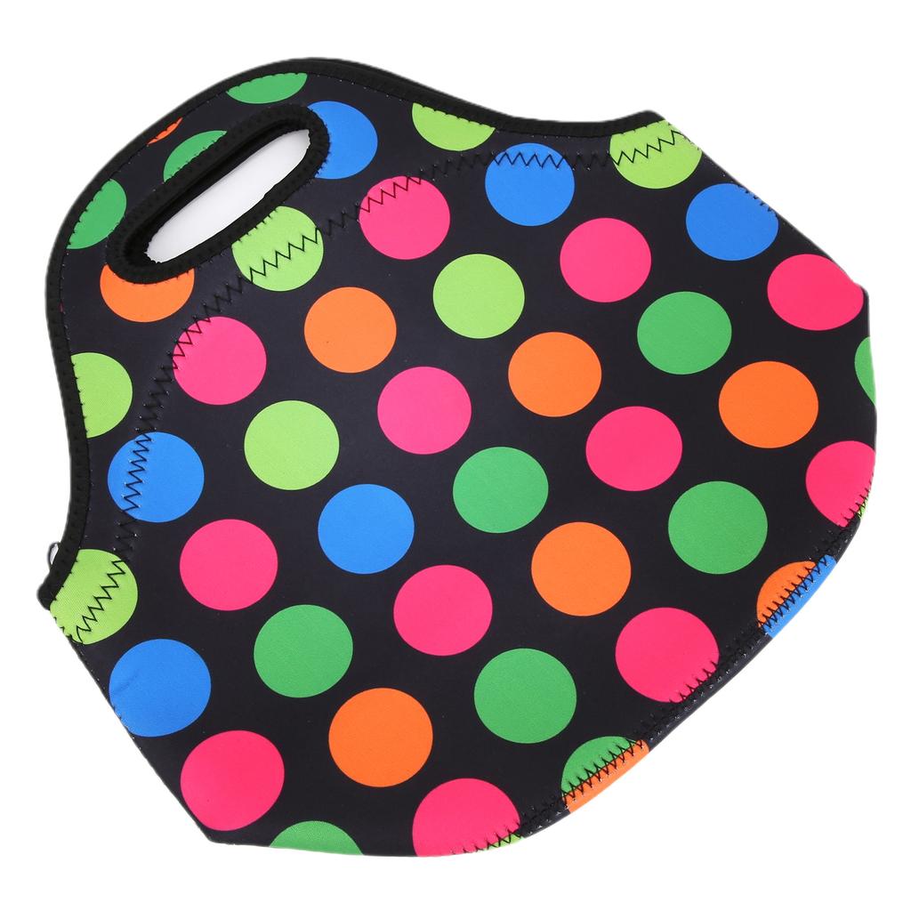 Insulated Thermal Lunch Bag Waterproof Neoprene Lunch Box Handbag for Picnic CampingBig Colored