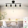 Ceiling Light with Four Built-in GU10 60W LED Bulbs, Remote Control Operation, Cylindrical Pendant Spotlight for Rooms Up To 6 Tatami Mats (8 Tatami M