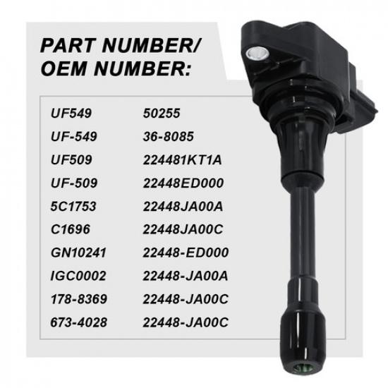 4PCS OEM Ignition Coil UF549 For Nissan Altima Sentra Versa Rogue