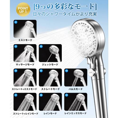 AQielev Micro Nano Bubble Shower Head [2025 Industry-Leading Development, 9 Modes, 90% Water Saving] Ultra-Fine Bubble Shower Head with Chlorine Remov