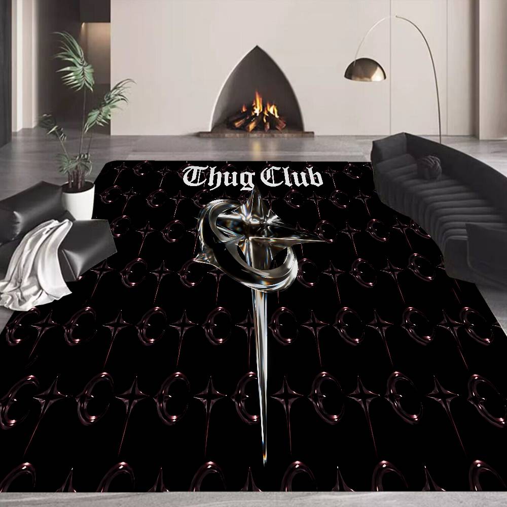 Podlahový koberec s logem značky Thug Club, severský styl, domácí rohožka, koupelnové a toaletní rohože, dekorativní rohožka do ložnice a hotelu
