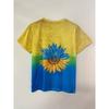 Gradient Color Block Sunflower 3D Printed Women's Short-sleeved T-shirt Summer Comfortable Casual Bottoming Top