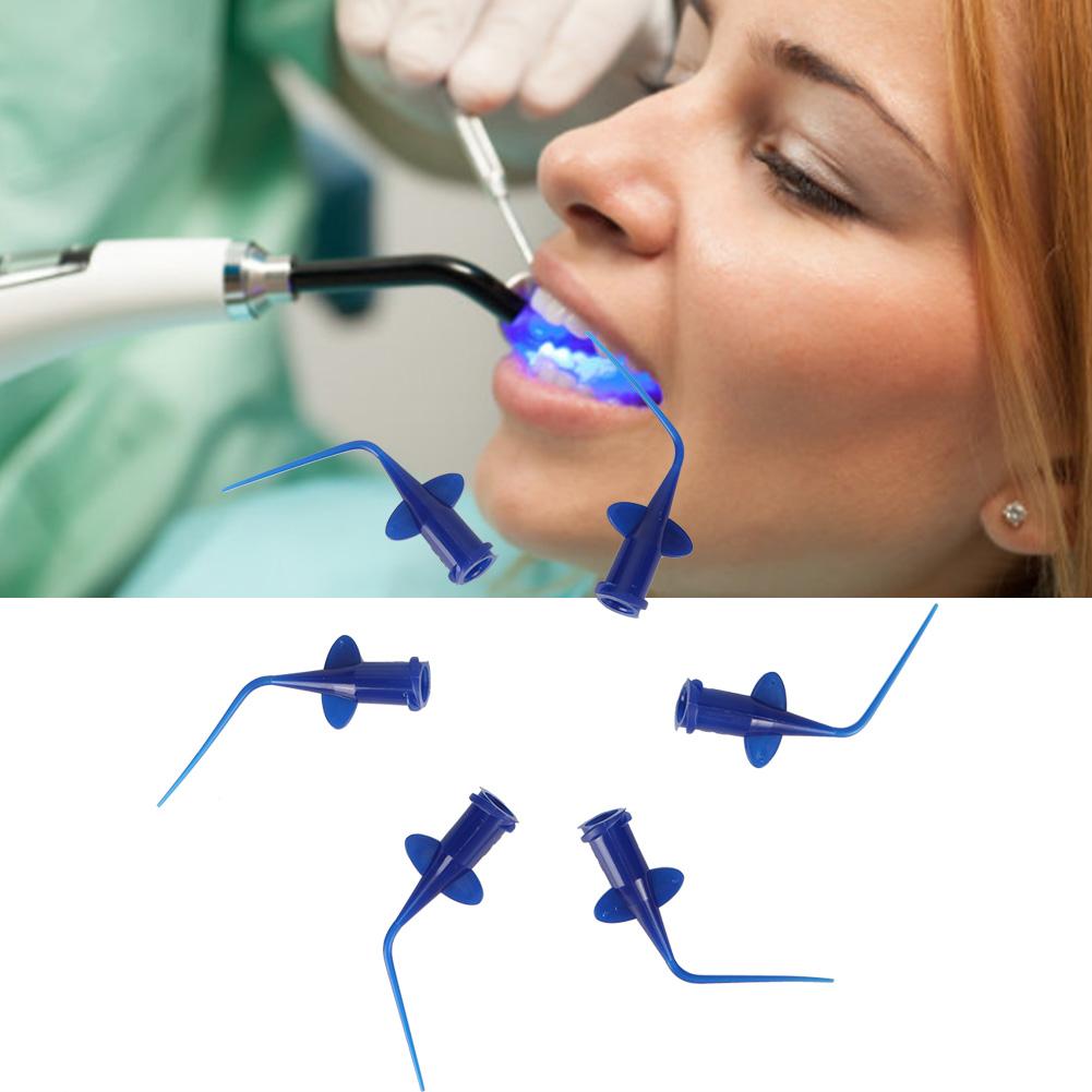 50pcs / bag Disposable Irrigation Rinse Tips Dental Teeth Whitening Flexible Resin Tip Soft Needle