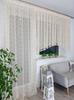 Balkon-Gardinen-Set aus Etamin, beige, Boho, 400x150 + 150x250 cm