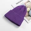Autumn Winter Knitted Hat Women's Fashion Cotton Cashmere Korean Edition Warm Knitted Hat Solid Color Flanged Men's Hoodie Customized Trendy