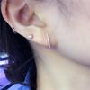 Purple Gold Color Gold Plated Rose Gold Zircon Shiny Purple Gold Universal Air Holder Earrings Accessories