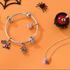 Halloween Charm Bead Component Bead Component Copper Metal Pumpkin Ghost Lantern Skull Bat Witch Hat Candy Luminous Charm Bead Component Compatible