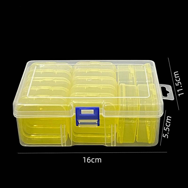 14/20grids PP Storage Box Mini Transparent Plastic Case Container Square Rectangle Packaging Box For Jewellry Beads Small Items