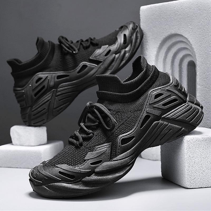 Summer new men's lightweight running shoes octopus socks shoes mecha shoes sports mesh breathable fly-woven men's shoes