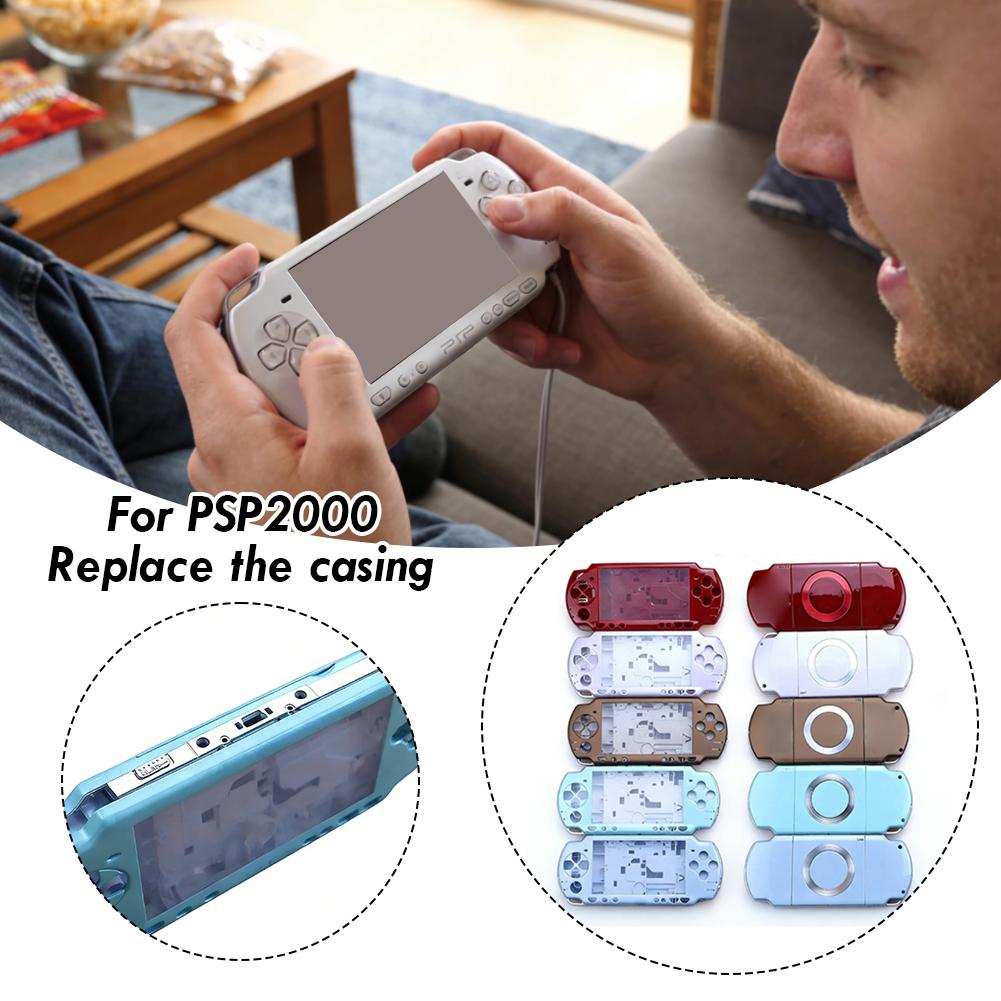 Guscio Completo con Kit di Viti e Pulsanti Custodia Protettiva per Console di Gioco PSP 2000 Guscio Completo Sostituzione Console