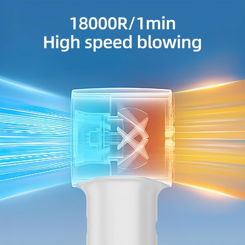 Bærbar vifte Høyhastighets Håndholdt USB-lading Digital skjerm 100-hastighets vind Turbo Liten vifte