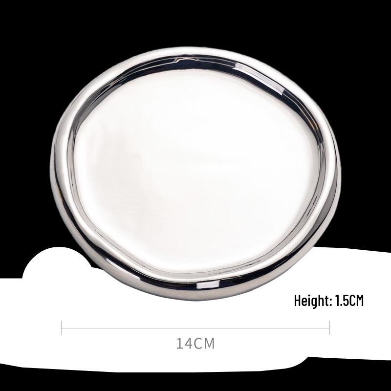

Ins Style Electroplated Ceramic Jewelry Display Plate