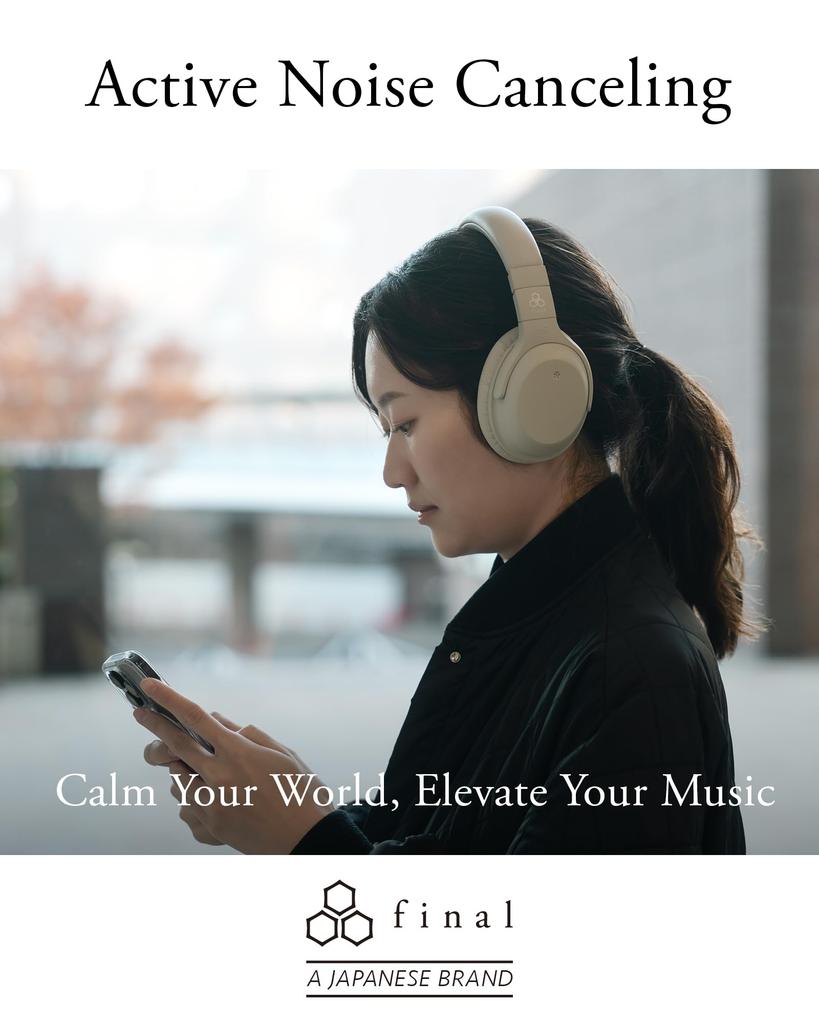 final UX2000 Bluetooth-Kopfhörer mit Geräuschunterdrückung, , geringer Latenz, 60h Zeit (Sahne)