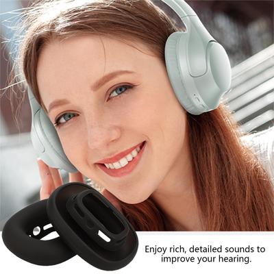 1Pair Silicone Ear Pads for Max Headphones Washable Silicone Earpads Ear Cushions