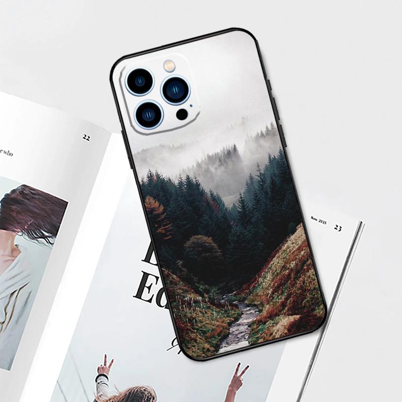 Beautiful Nature Forest Tree Case For iPhone 14 13 12 11 15 16 Pro Max Plus XS Max X XR 7 8 Plus 13 12 Mini Phone Cover