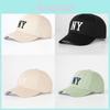 Cotton Baseball Cap With Embroidered Letters For Casual Wear And Sun Protection