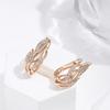 Vintage Hollow Flower Earrings  Gold Color Boho Ethnic Wedding Cilp Earrings For Women Elegant Fashion Jewelry Gift