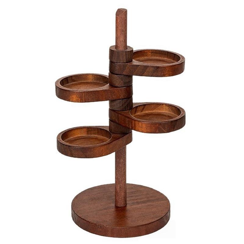 1 pièce Étagère de rangement en bois Porte-clés Bois massif Décoration de table Rangement Peut contenir des bijoux Objets décoratifs