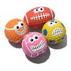 SCHITEC Dog Ball Toy with Sound Chewing [Set of 4, Baseball, Soccer, Volleyball, Rugby] Dog Toy, Tooth Brushing, Sound Dental Toy, Strong and