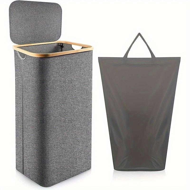 

JJTZ 100L Large Foldable Laundry Basket with Lid Dirty Clothes Waterproof Oxford Hamper B