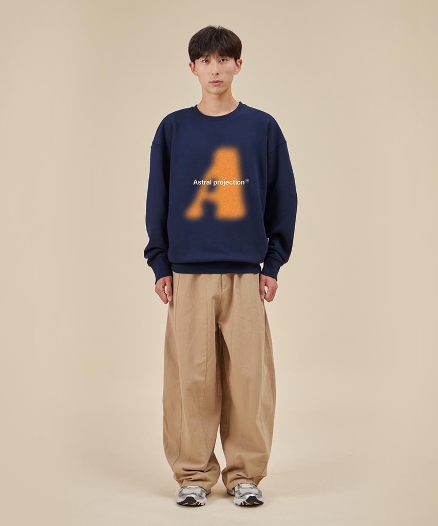 ASTRAL PROJECTION Big A Loose Fit Sweatshirt_Navy