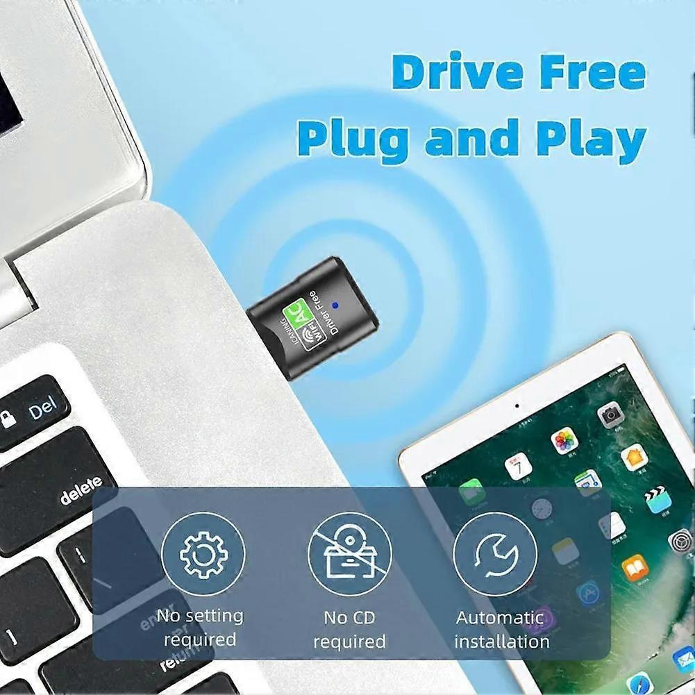 600Mbps USB WiFi Adapter Dual Band 2.4G 5Ghz 802.11AC Wireless Network Card