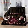 Black Pink Kpop Star Girl Group Soft Plush Blanket,Flannel Blanket Throw Blanket for Living Room Bedroom Bed Sofa Picnic Cover