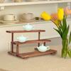 Wood Display Riser Jewelry Organizer Rack Storage Desktop Collectibles Stand Showcase