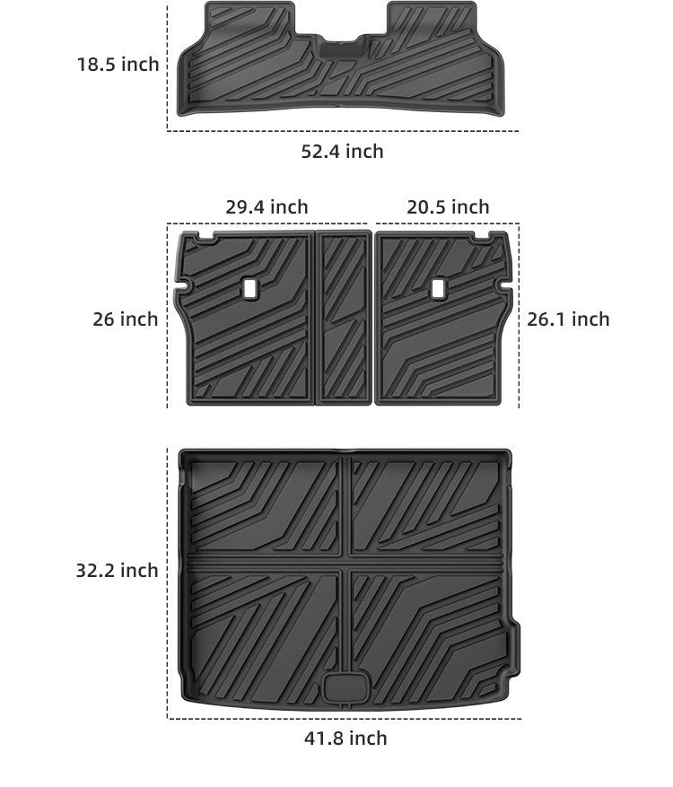 Durable TPE Floor Mats & Trunk Liner for 2023-2025 KONA Electric Cross-Border