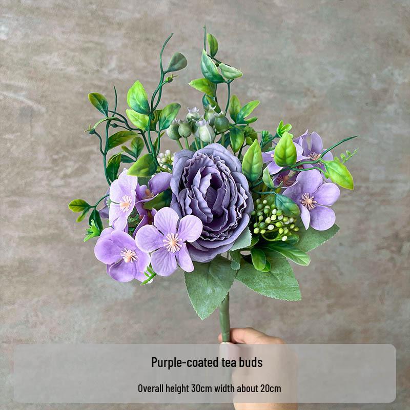 Flori Artificiale Seria Violet: Floral Decorativ Elegant pentru Casă, Nuntă, Cameră Model și Decor Moale.