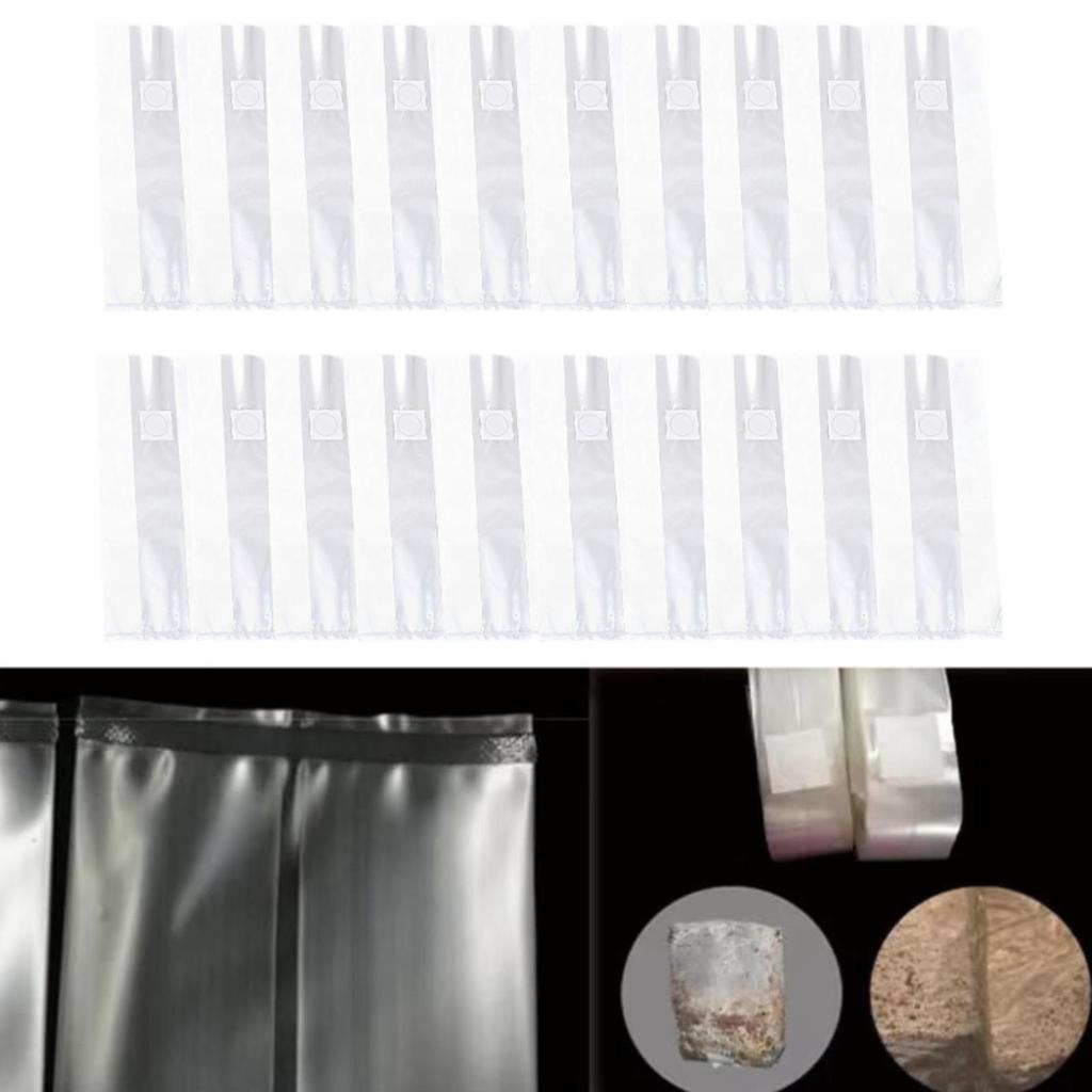 20 Pieces Bags with Vents Tear Resistant Sealable Substrate Grain for Garden Farm