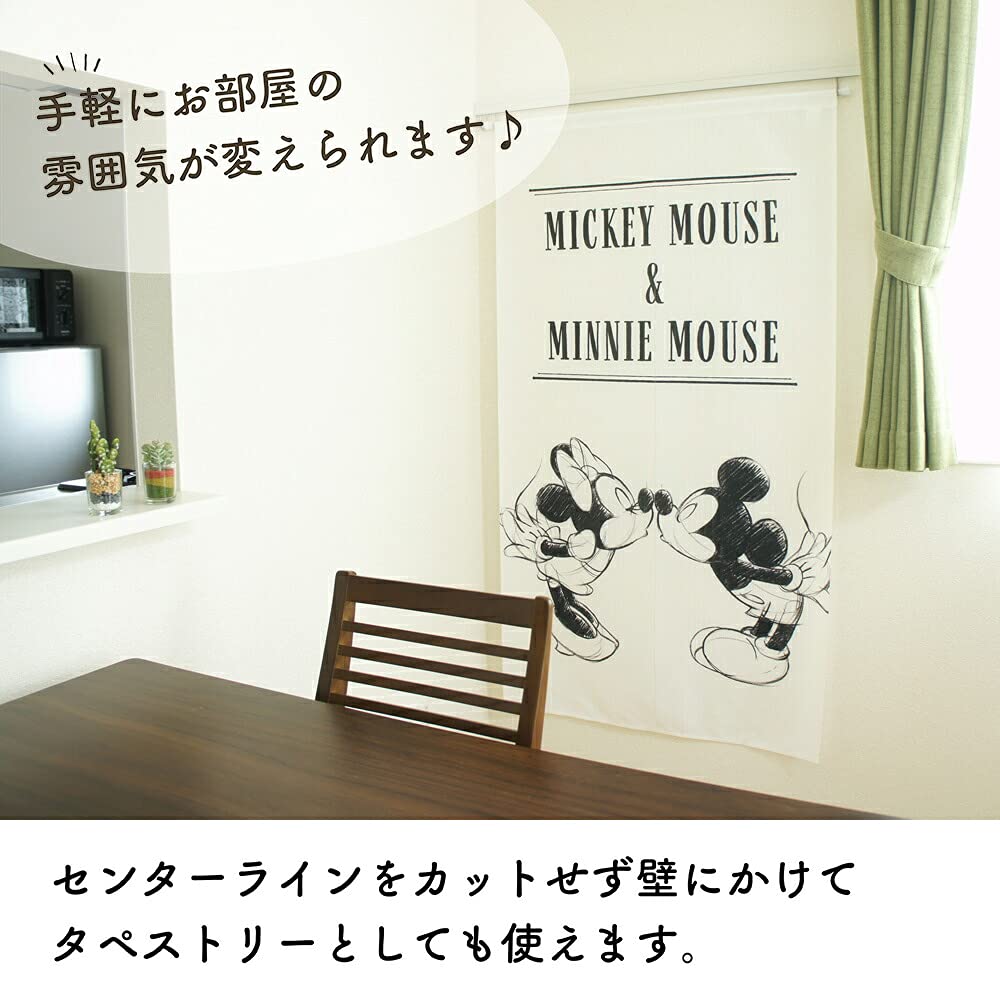 Noren Kobo Disney Mickey Minnie Tapestry Poster Goods Noren Curtain Room Divider 85cm Wide x 150cm Long 95701 &