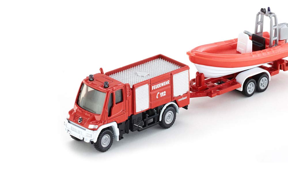 SIKU Unimog Fire Truck with Boat SK1636