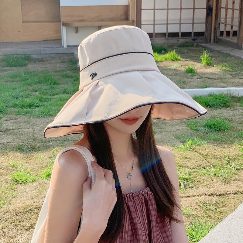 

Летняя шляпа женская высококачественная металлическая стандартная защита от солнца шляпа-ведро для путешествий и отпуска ветрозащитная солнцезащитная шляпа тонкая average size