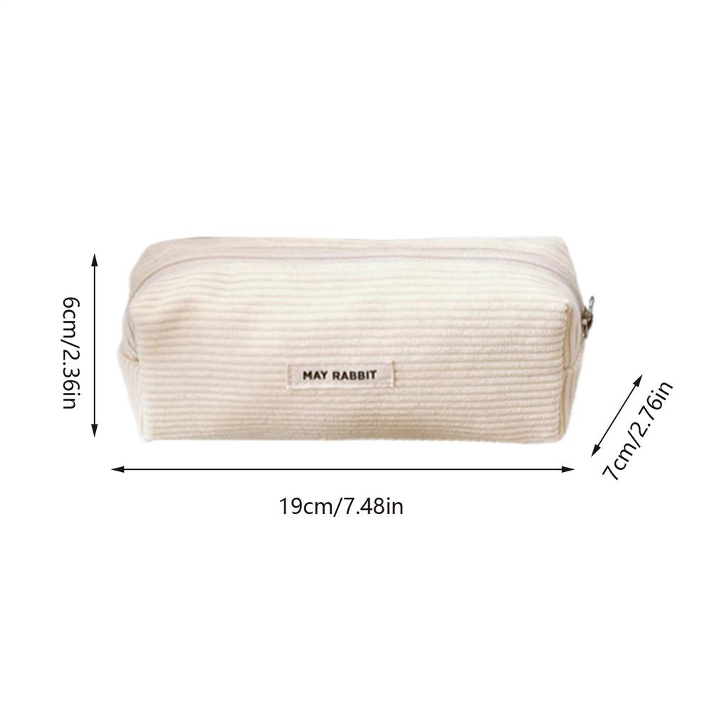 

Corduroy Pencil Cases Large Capacity Zipper Toiletry Bag Handbags School Stationery Organizer Pouch Pen Bag Student Gift