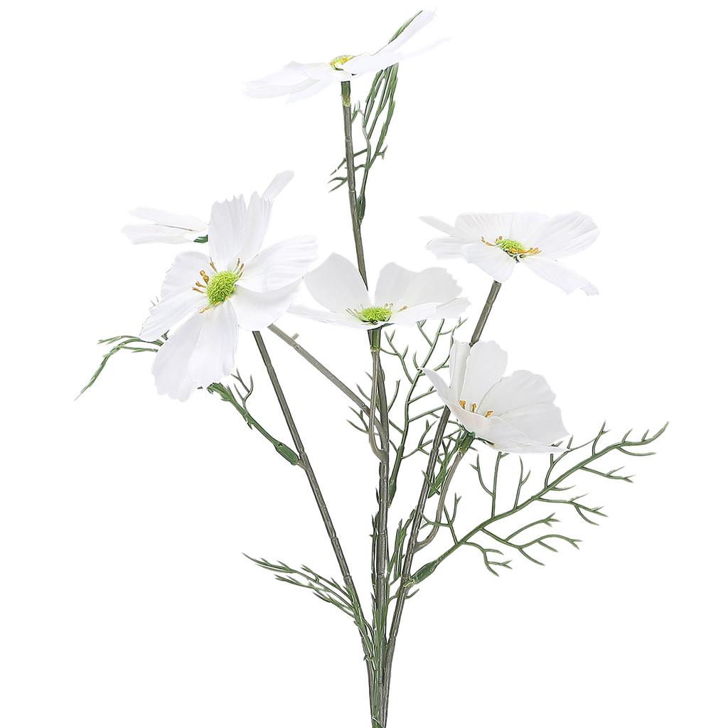 Artificial Cosmos White Artificial Flowers for Weddings, Home Decor, Party Decorations