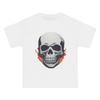 Flaming Skull Graphic Tee, Fire Skeleton Shirt, Men's Biker T-Shirt, Halloween