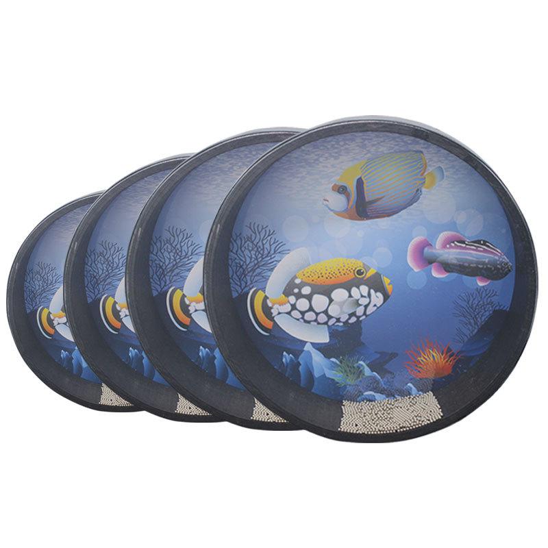 

Ocean Sound Drum: Orff Teaching Aid & Early Education Instrument (8 or 10 Inch) 8-inch Black Wave Drum